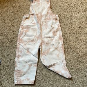 Zara Tie dye wide leg overalls